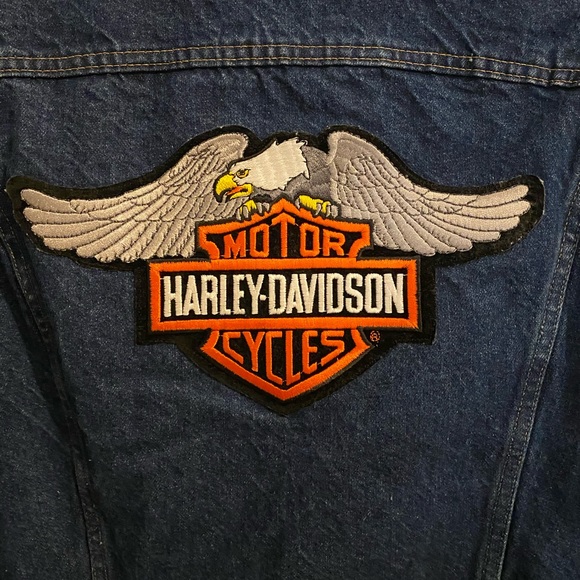 Custom Vintage Levi’s Denim Harley Davidson Jacket - Picture 8 of 8